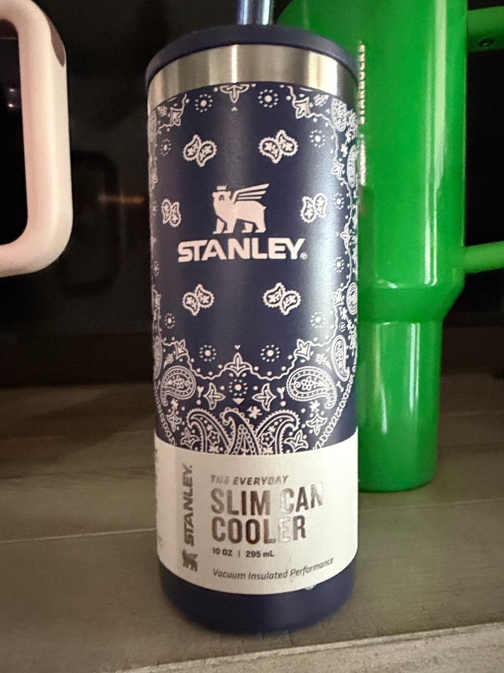 Stanley Navy & White Bandana Slim Can Cooler